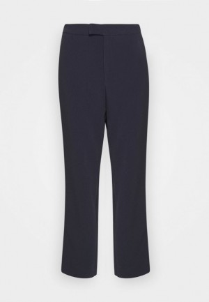 Nohavice Anna Field High Pásom Trousers Trousers Damske Tmavo Modre | 874-BEVQWY