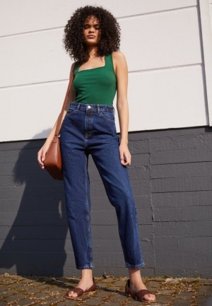 Nohavice Anna Field Jeans Vychudnutý Fit Damske Modre | 081-XLAKTP