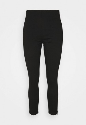 Nohavice Anna Field Punto Business Legging With Zip Hem Leggings Trousers Damske Čierne | 597-HDQMAK