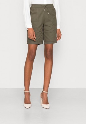 Nohavice Anna Field Shorts Damske Tmavo Zelene | 835-DWXBKC