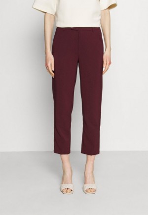 Nohavice Anna Field Slim Fit Business Trousers Trousers Damske Tmavo Červené | 709-MXWPEA