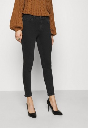 Nohavice Anna Field Slim Fit Jeans Damske Čierne | 348-LIVHUJ
