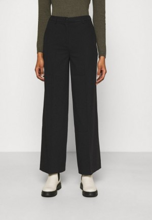 Nohavice Anna Field Tailored Siroke Topanky Leg Trouser Trousers Damske Čierne | 174-VEXNLM