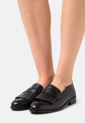 Nízke Topánky Anna Field Kozene Slip Ons Damske Čierne | 106-AHKFPR
