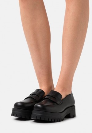 Nízke Topánky Anna Field Kozene Slip Ons Damske Čierne | 096-EYOGMP