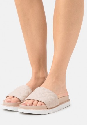 Papuce Anna Field Mules Damske Béžové | 492-SDYRCO