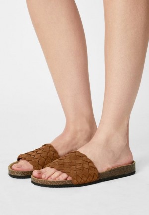 Papuce Anna Field Mules Damske Hnede | 248-RVITEK