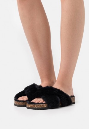 Papuce Anna Field Mules Damske Čierne | 975-BEDUQM