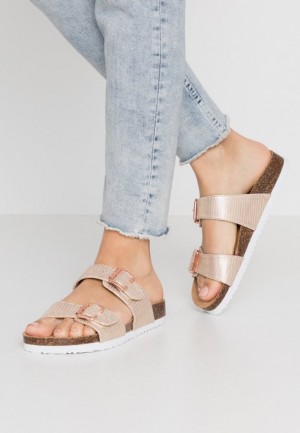 Papuce Anna Field Slippers Damske Ruzove Zlate | 201-JCRIFZ
