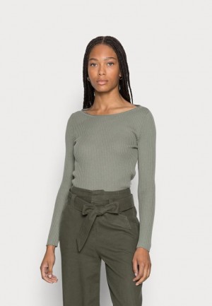 Pulover Anna Field Boatneck Jumper Jumper Damske Zelene | 038-AZIKTJ