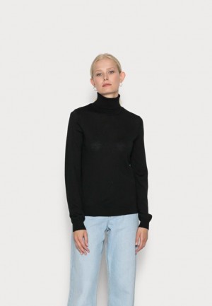 Pulover Anna Field Merino Vlna Turtleneck Jumper Damske Čierne | 912-QAMKIY