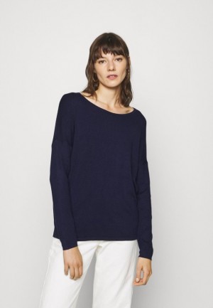 Pulover Anna Field Relaxed Lodné Neck Jumper Damske Tmavo Modre | 485-XZUSWQ