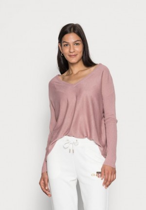 Pulover Anna Field Relaxed V Neck Jumper Damske Nachový | 370-WANPSR