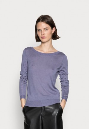 Pulover Anna Field Silk Blend Jumper Jumper Damske Modre Siva | 021-LKCJAO