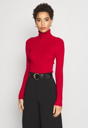 Pulover Anna Field Turtle Neck Jumper Damske Červené | 814-ALKECF