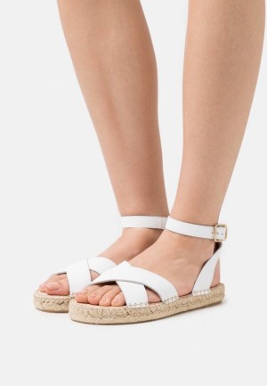 Sandale Anna Field Kozene Espadrilles Damske Biele | 418-LYOSWV