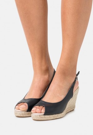 Sandale Anna Field Kozene Espadrilles Damske Tmavo Modre | 603-FDBVUI