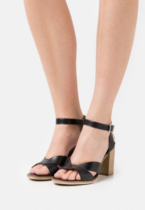 Sandale Anna Field Kozene High Na Podpatku Sandals Damske Čierne | 953-AMFSGK