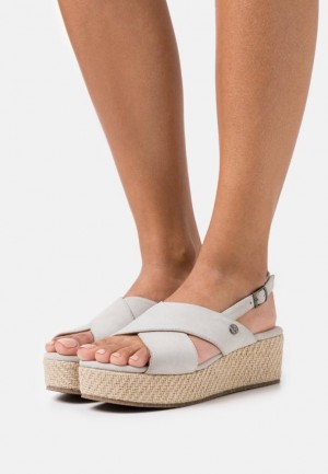 Sandale Anna Field Kozene Platforme Sandals Damske Siva | 210-WZAFNG