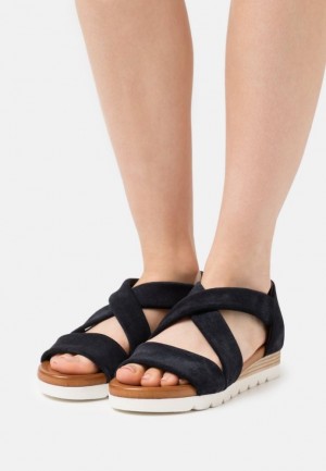 Sandale Anna Field Kozene Platforme Sandals Damske Tmavo Modre | 743-NWAFDH