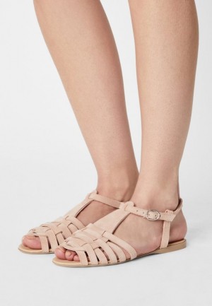 Sandale Anna Field Kozene Sandals Damske Béžové | 945-UQOVTL
