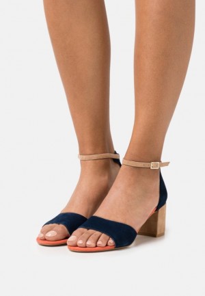 Sandale Anna Field Kozene Sandals Damske Tmavo Modre | 452-TQMRVX