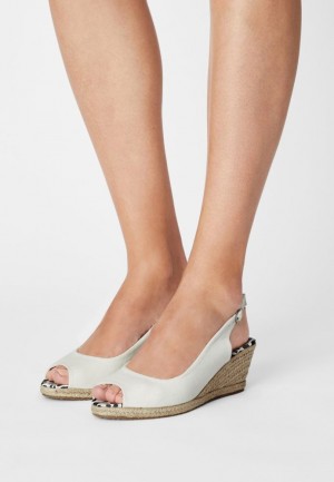 Sandale Anna Field Peep Toes Damske Biele | 812-QGLDHP