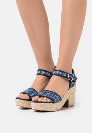 Sandale Anna Field Platforme Sandals Damske Tmavo Modre | 361-WPGJRI