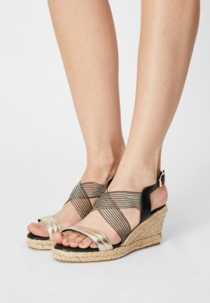 Sandale Anna Field Pohodlie Kozene Espadrilles Damske Čierne | 758-MULEOZ