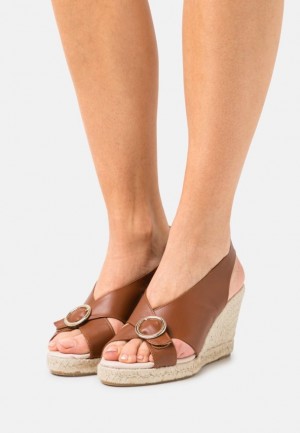 Sandale Anna Field Pohodlie Kozene Platforme Sandals Damske Béžové | 253-MPSWOR