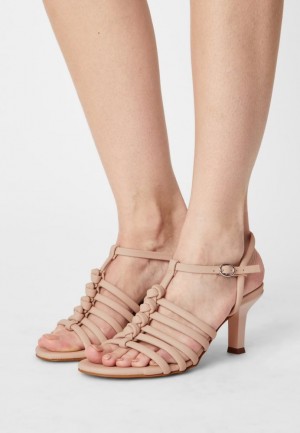 Sandale Anna Field Pohodlie Kozene Sandals Damske Béžové | 305-LUJGTR