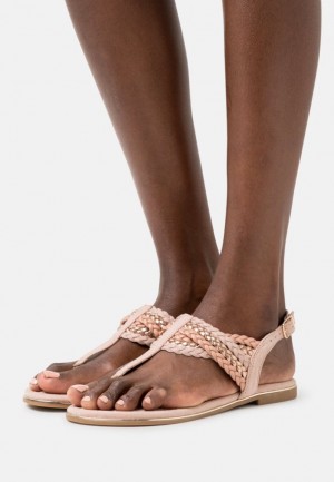 Sandale Anna Field T Bar Sandals Damske Ruzove Zlate | 582-IKSLDO