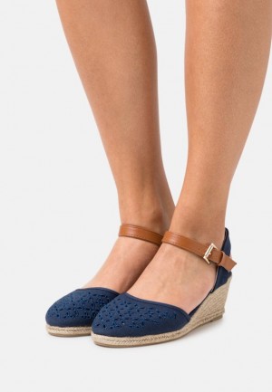 Sandale Anna Field Wedge Sandals Damske Tmavo Modre | 470-LMIYOZ