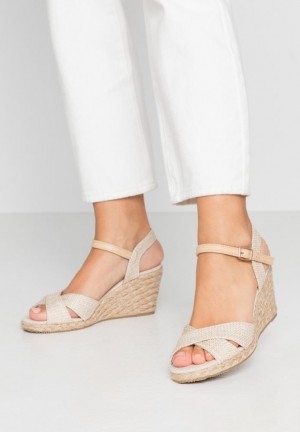 Sandale Anna Field Wedge Sandals Damske Béžové | 150-IMAUKJ
