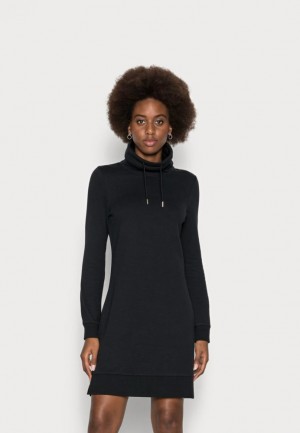 Saty Anna Field Bežná Siroke Topanky Roll Neck Zimná Sweat Mini Saty Damske Čierne | 752-VNYFOC
