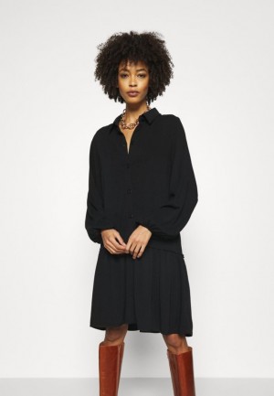 Saty Anna Field Oversized Shirt Saty Damske Čierne | 749-PCANJB