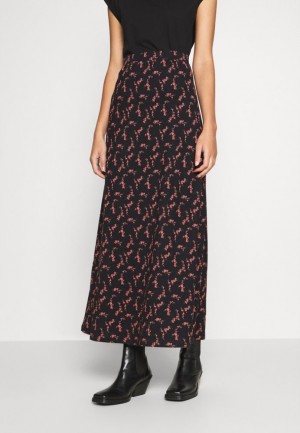 Sukna Anna Field Maxi Skirt Damske Čierne | 385-CETRPL