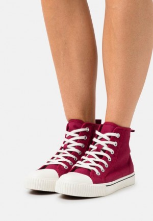 Tenisky Anna Field High Top Trainers Damske Tmavo Červené | 251-AJQLZB