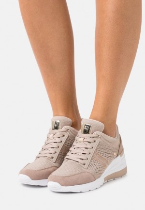 Tenisky Anna Field Kozene Mix Trainers Damske Béžové | 615-YPZNRG