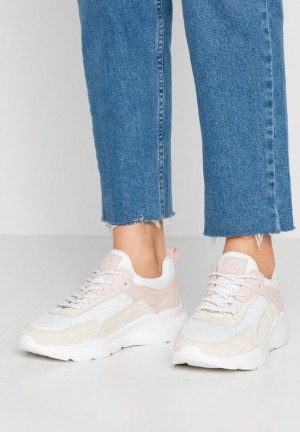 Tenisky Anna Field Kozene Trainers Damske Biele | 306-FEYMNA