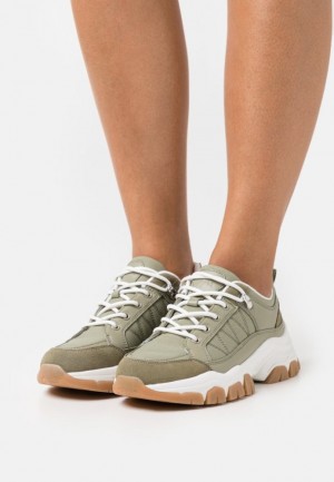 Tenisky Anna Field Kozene Trainers Damske Svetlo Zelene | 038-EZTWPQ