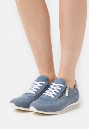 Tenisky Anna Field Pohodlie Kozene Trainers Damske Modre | 708-EMFZQP