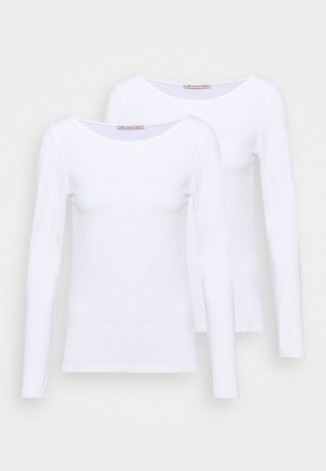 Tricko Anna Field 2 Pack Long Sleeved Top Damske Biele | 328-OTWXMI