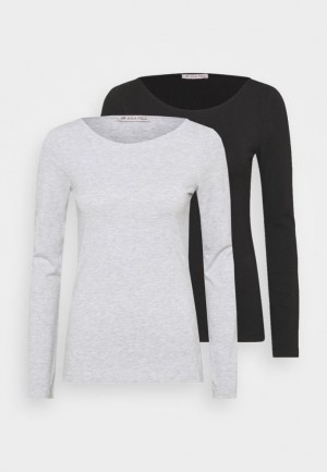 Tricko Anna Field 2 Pack Long Sleeved Top Damske Čierne | 257-JFDCTG