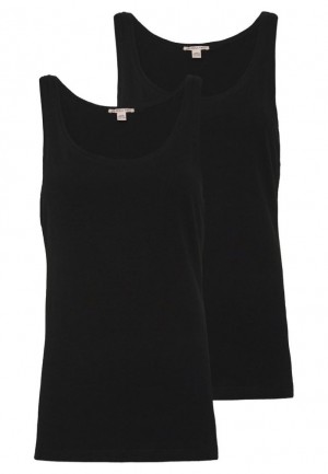 Tricko Anna Field 2 Pack Top Damske Čierne | 324-ORBKJT