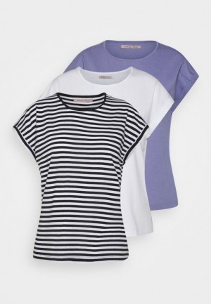 Tricko Anna Field 3 Pack Print T Shirt Damske Biele | 817-KVOYJW