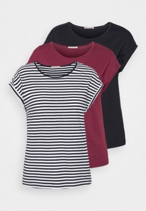 Tricko Anna Field 3 Pack Print T Shirt Damske Čierne | 736-PVHANB