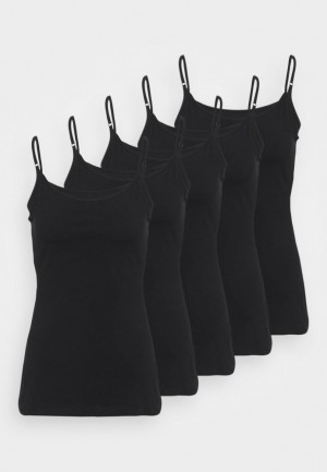 Tricko Anna Field 5 Pack Top Damske Čierne | 345-OVNYFC