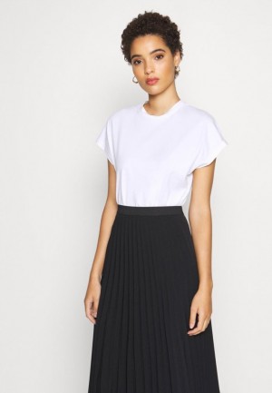 Tricko Anna Field Basic T Shirt Damske Biele | 082-XWPGZU