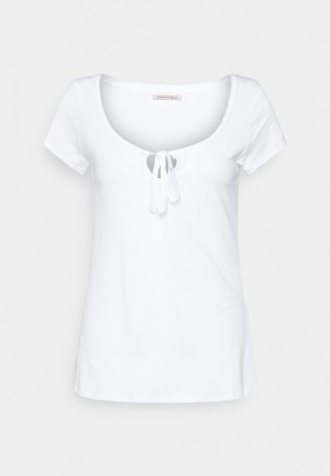 Tricko Anna Field Basic T Shirt Damske Biele | 805-JFBWVX